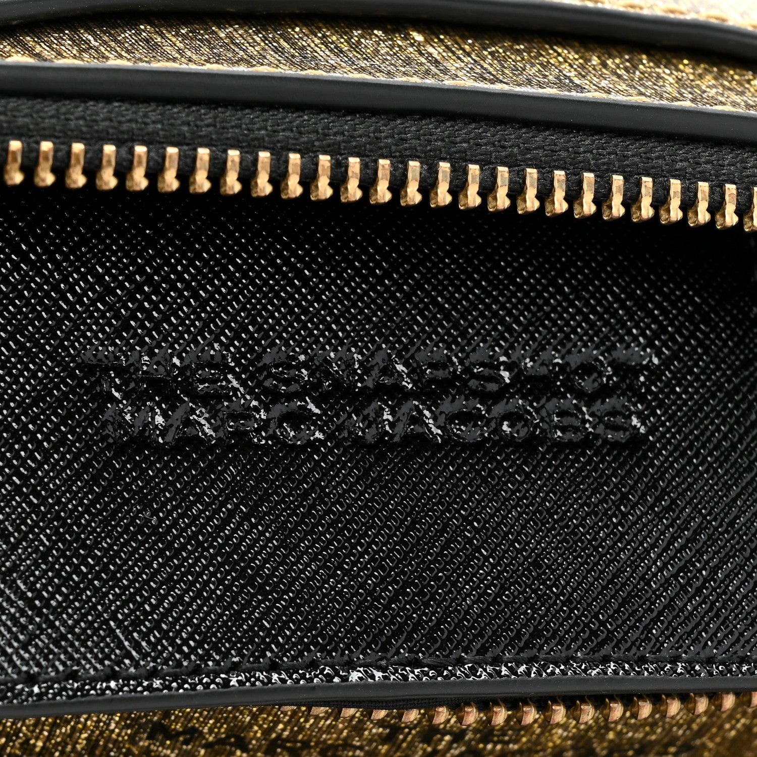 Marc Jacobs Metallic Calfskin Glitter Small Snapshot Camera Bag Gold Black 7 of 10