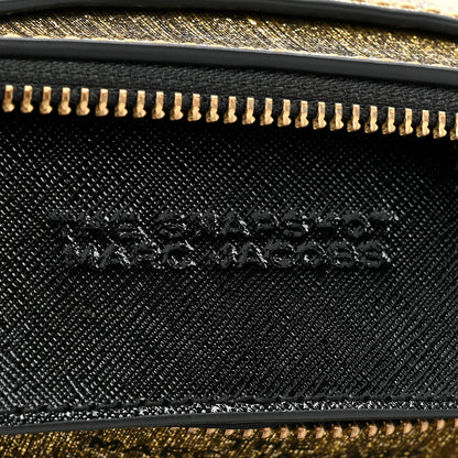 Marc Jacobs Metallic Calfskin Glitter Small Snapshot Camera Bag Gold Black 7 of 10