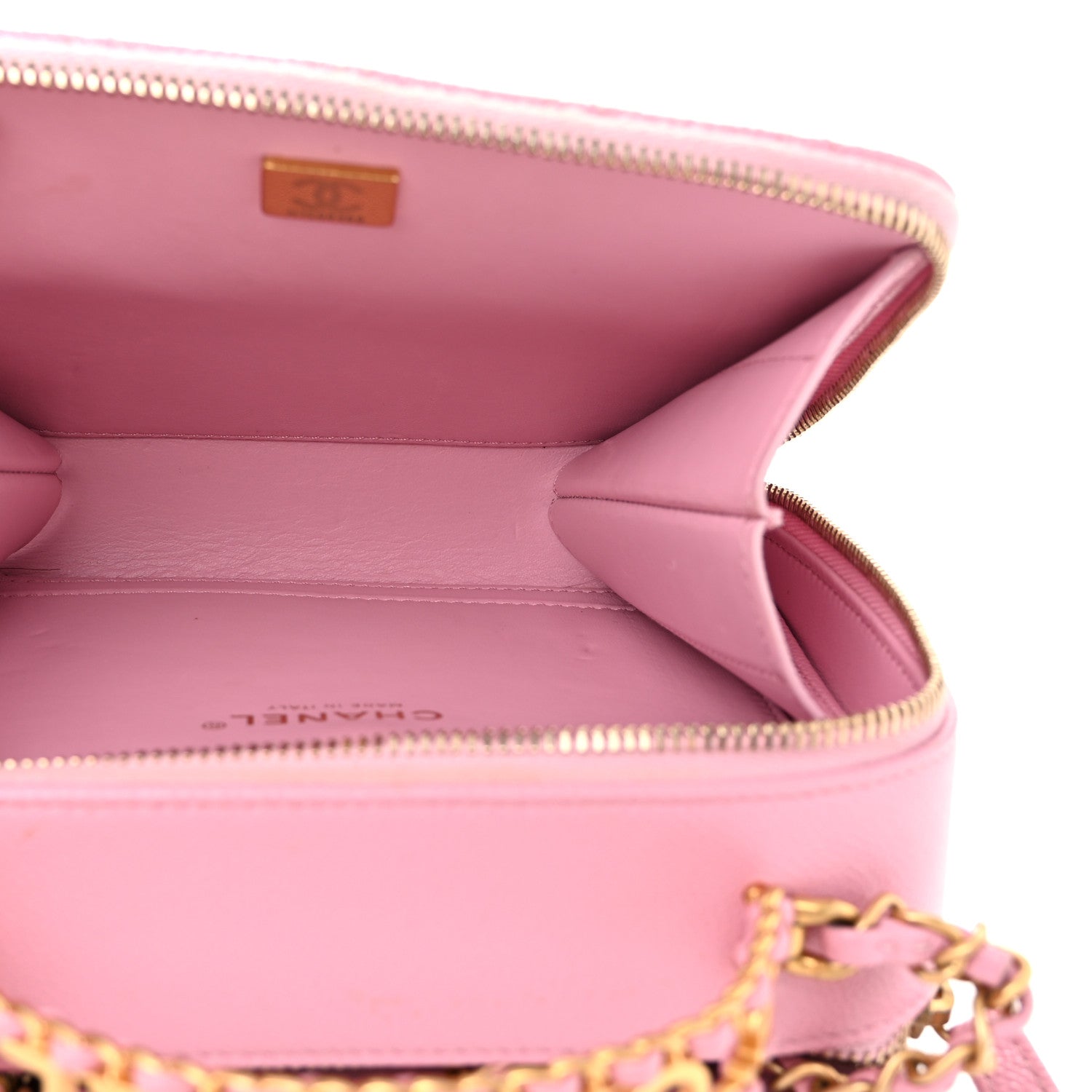 Chanel Caviar Quilted Pick Me Up Small Vanity Case Dark Pink 5 of 12