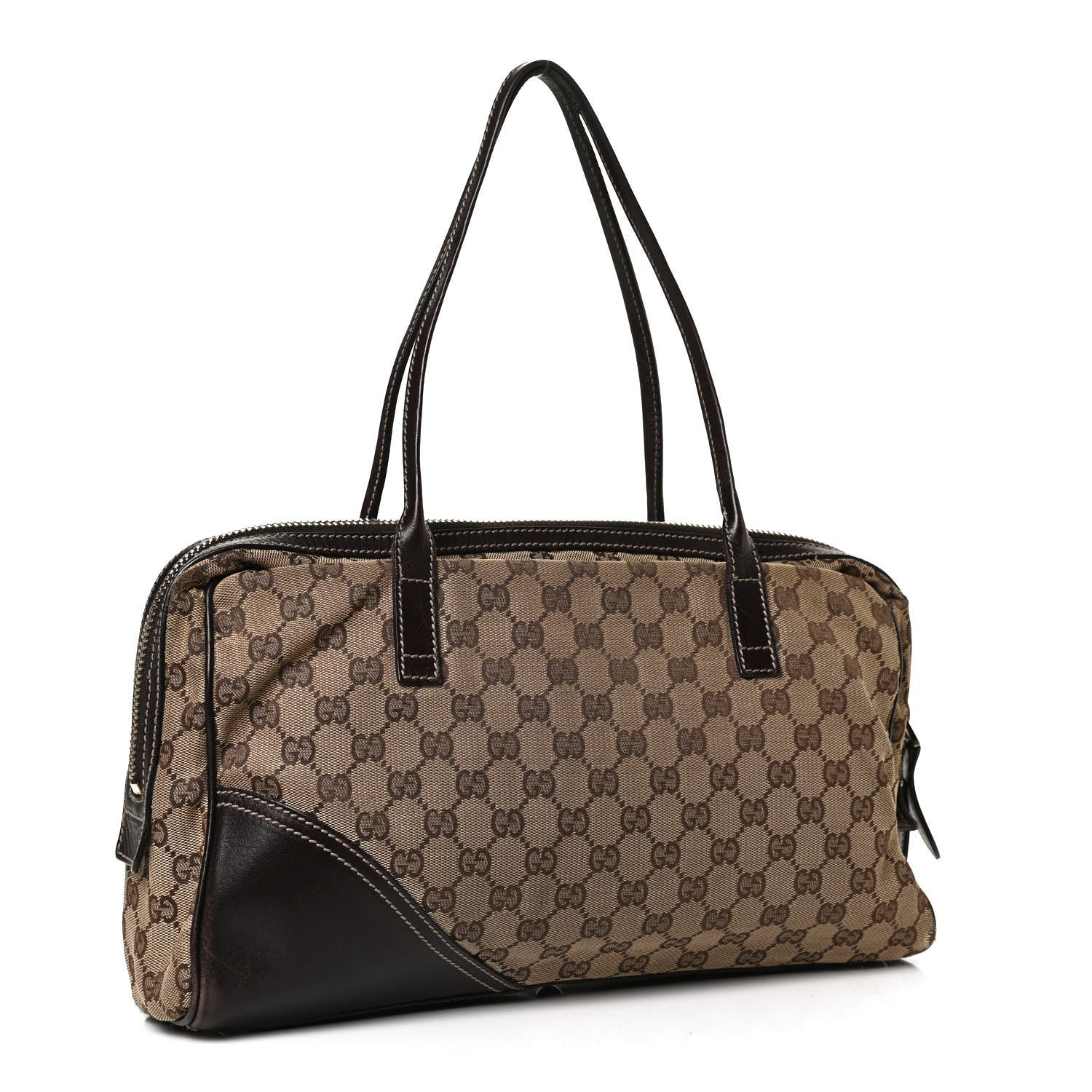 Gucci Monogram New Britt Medium Boston Dark Brown 3 of 11