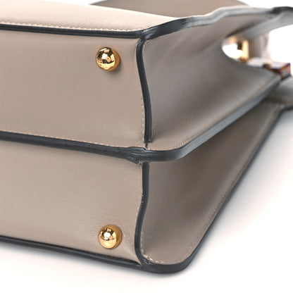 Fendi Vitello Seta Shiny Nappa Plexiglass Medium Peekaboo I SEE U Satchel Tortora 9 of 9