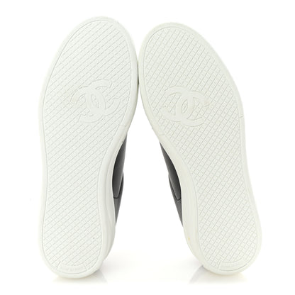 Chanel Calfskin CC Womens Sneakers 35 Black 6 of 9