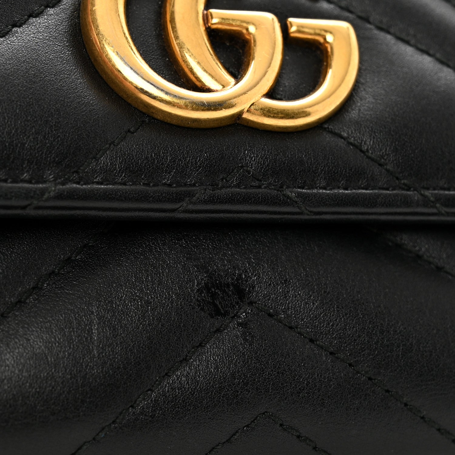Gucci Calfskin Matelasse GG Marmont Wallet Black 8 of 9