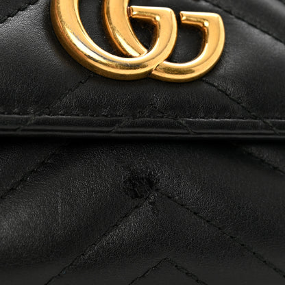 Gucci Calfskin Matelasse GG Marmont Wallet Black 8 of 9