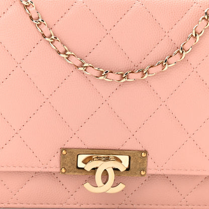 Chanel Caviar Quilted Golden Class Wallet On Chain WOC Pink 8 of 11