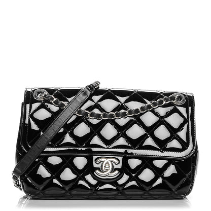 Chanel Patent Quilted Large Coco Shine Flap Black 1 of 7