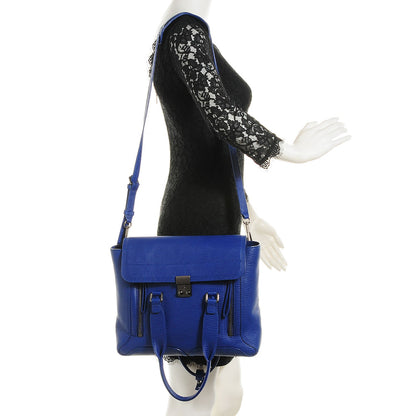 3.1 Phillip Lim 3.1 Textured Calfskin Medium Pashli Satchel Cobalt Blue 2 of 10
