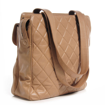 Chanel Lambskin Flap Shoulder Bag Beige 3 of 10