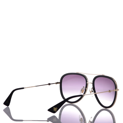 Gucci Aviator Sunglasses GG0062S Black White 4 of 8