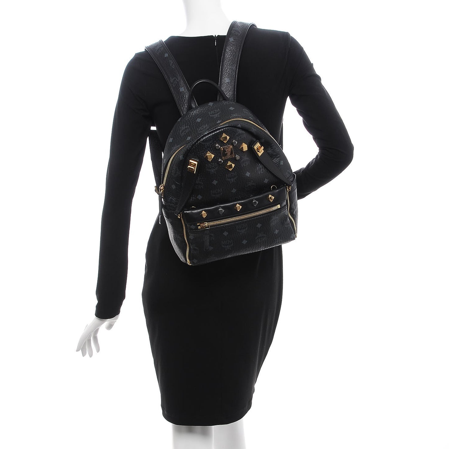 Visetos Small Dual Stark Pocket Backpack Black