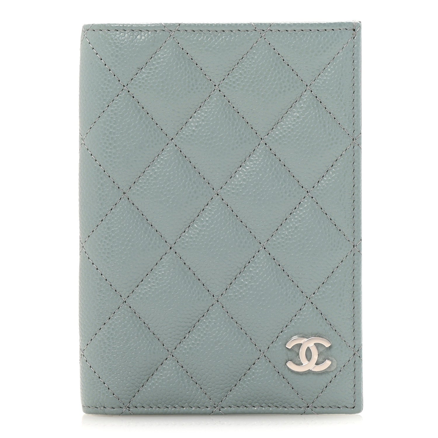 Chanel Caviar Quilted Passport Holder Blue 1 of 8