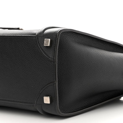 Celine Drummed Calfskin Micro Luggage Black 10 of 12