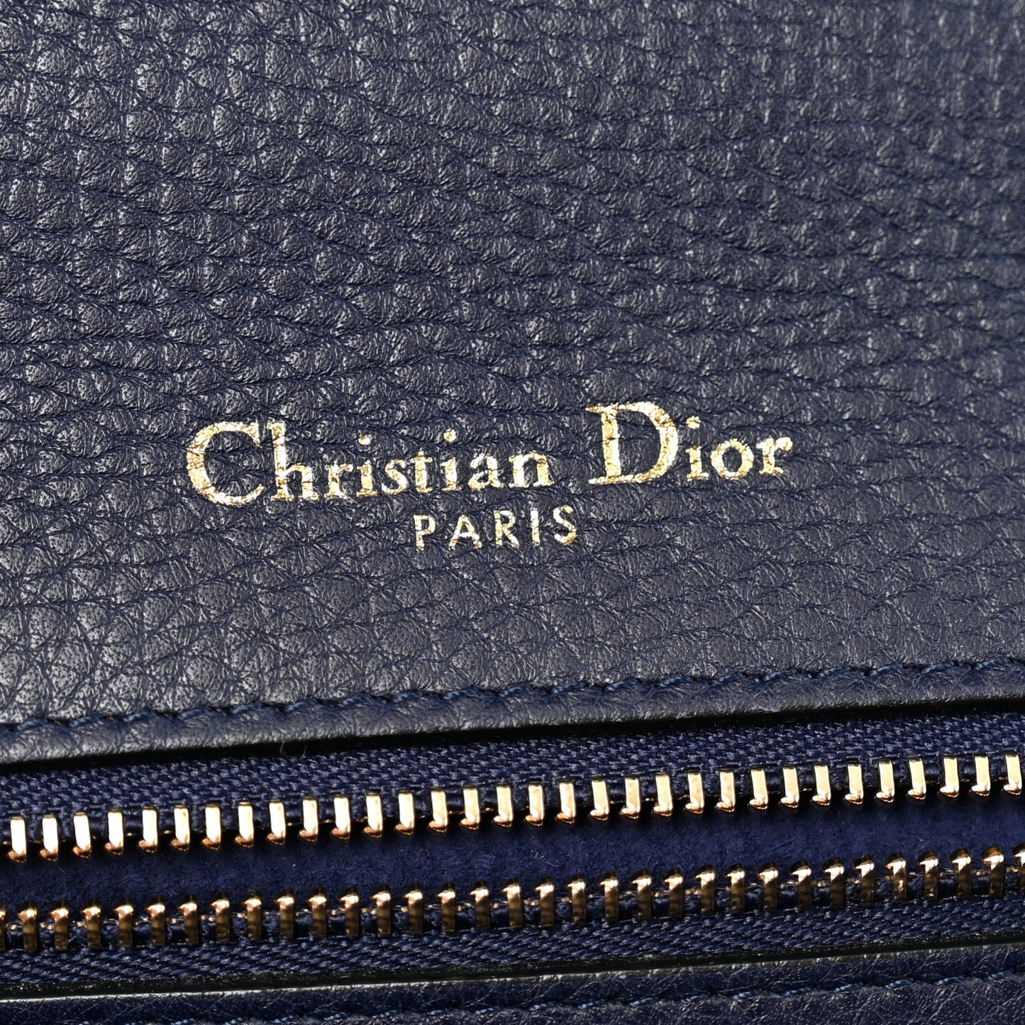 Grained Calfskin Medium Diorama Flap Bag Indigo