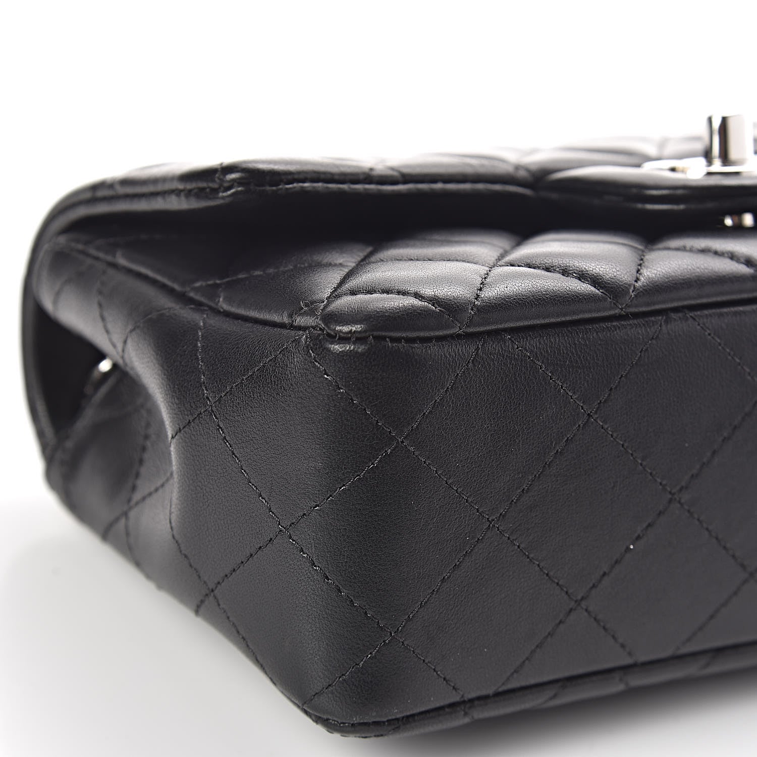 Chanel Lambskin Quilted Mini Rectangular Flap Black 5 of 12
