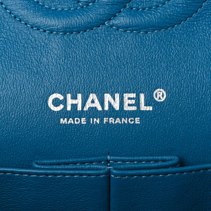 Chanel Iridescent Caviar Quilted Medium Double Flap Blue 6 of 11