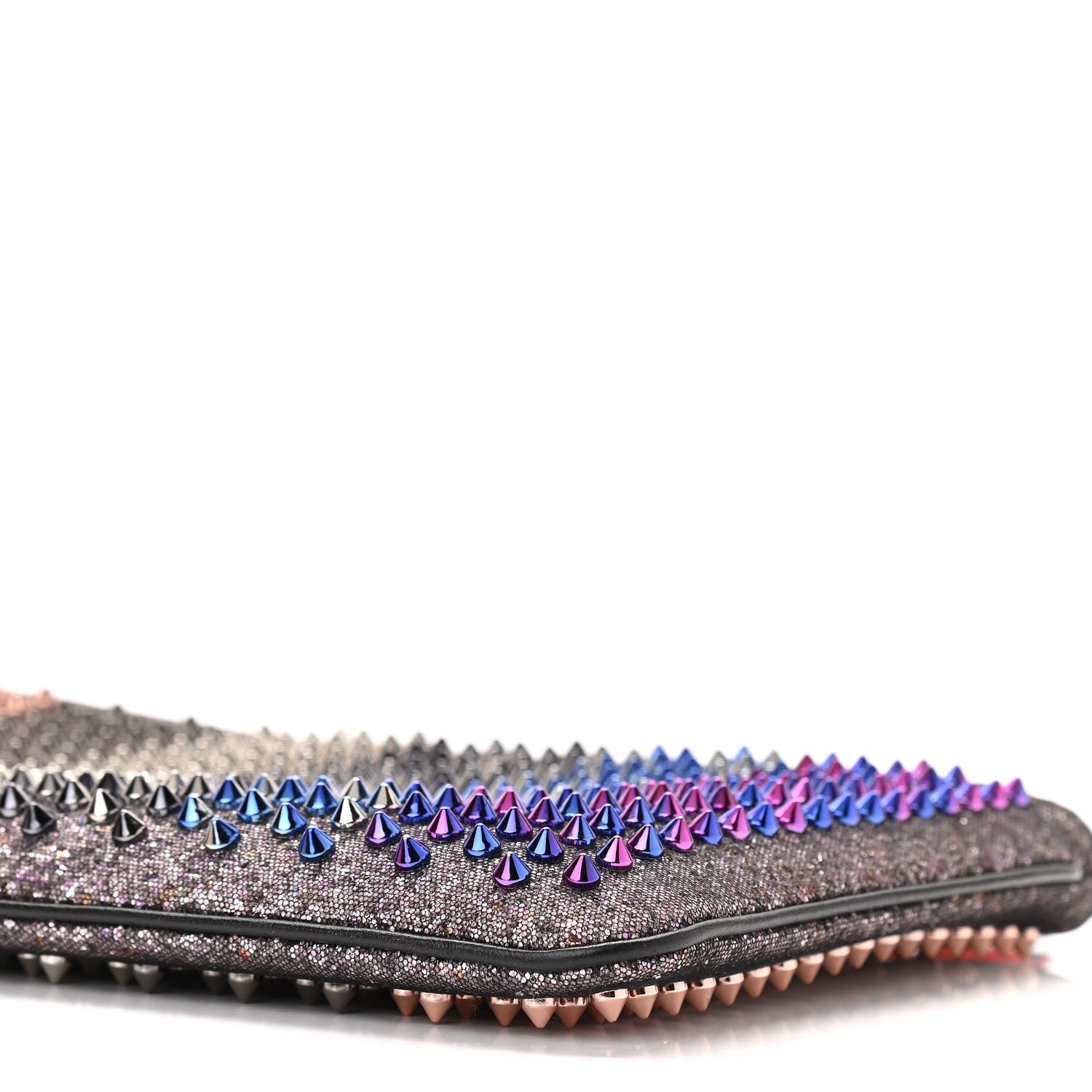 Christian Louboutin Glitter Calfskin Studded Loubiposh Chain Clutch Multicolor 9 of 9