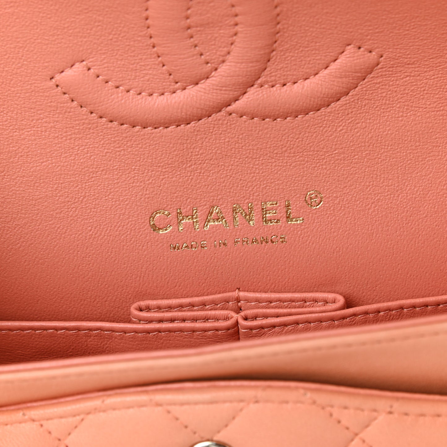 Lambskin Quilted Medium Double Flap Pink
