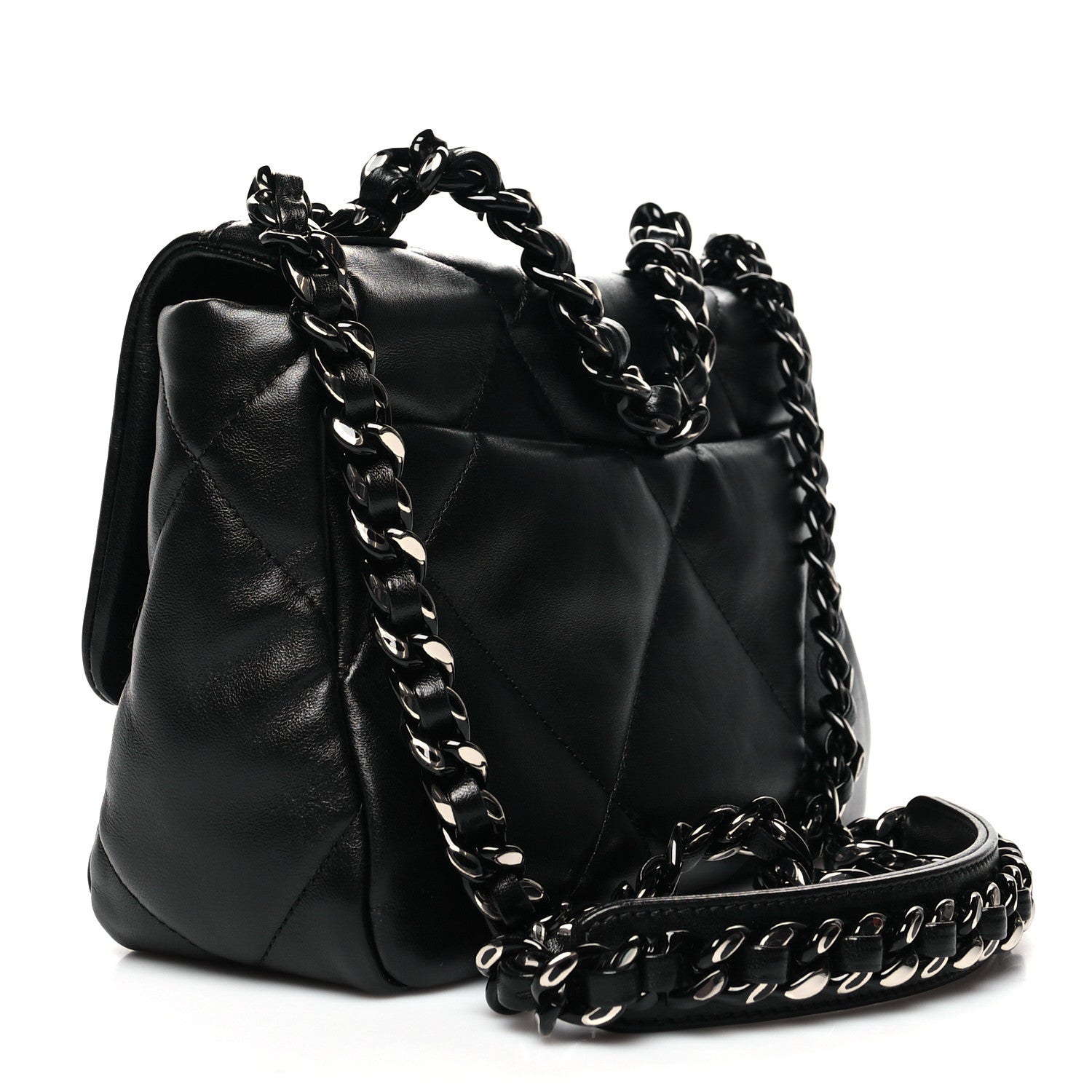 Chanel Lambskin Quilted Medium Chanel 19 Flap So Black 3 of 10