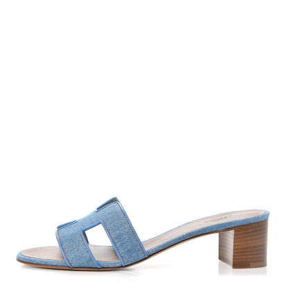 Hermes Denim Oasis Sandals 39 Bleu Clair 1 of 11