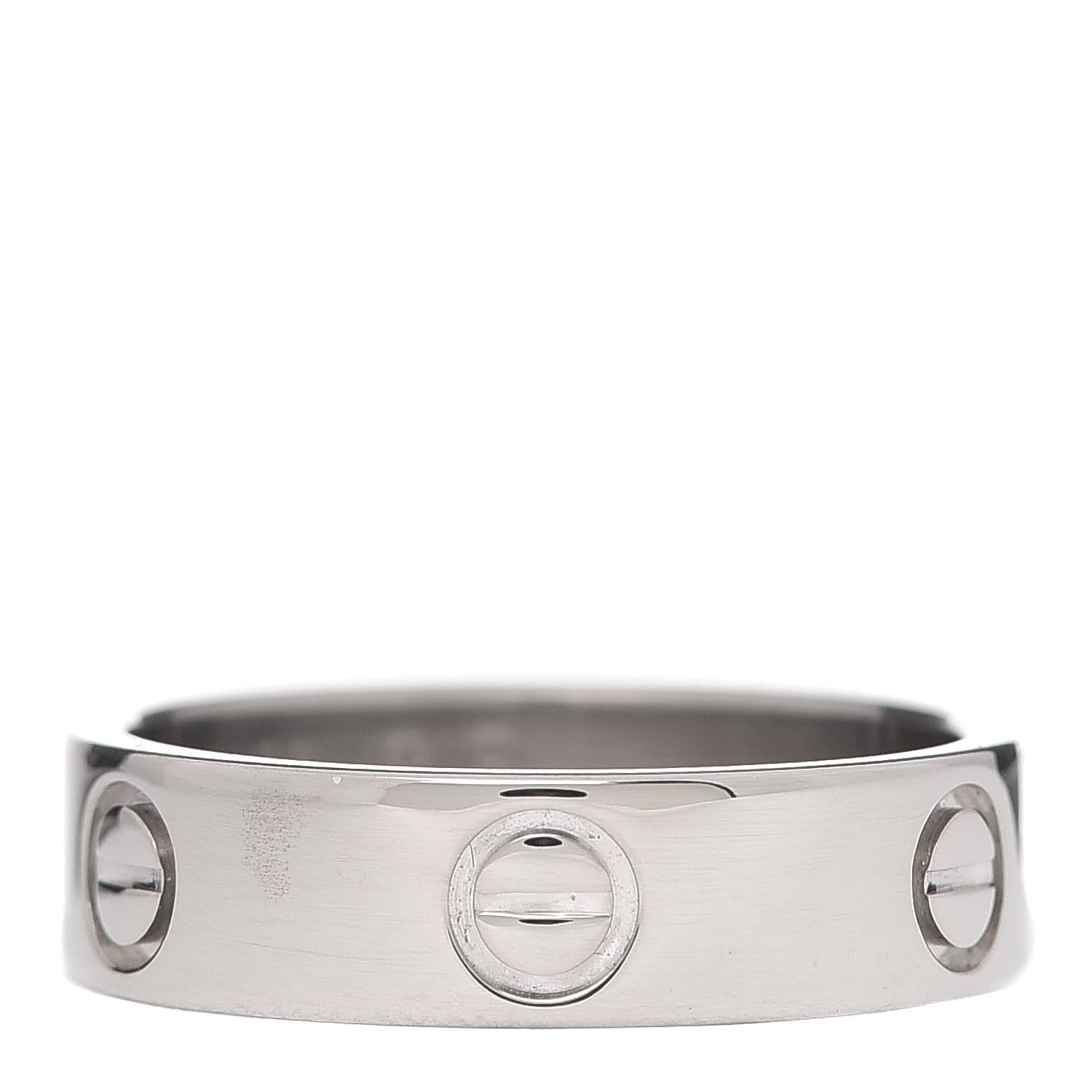 Cartier 18K White Gold 5.5mm LOVE Ring 56 7.5 3 of 5