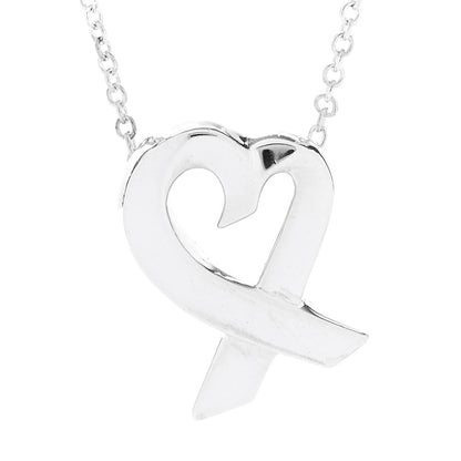 Tiffany Sterling Silver Paloma Picasso Loving Heart Pendant Necklace 4 of 5