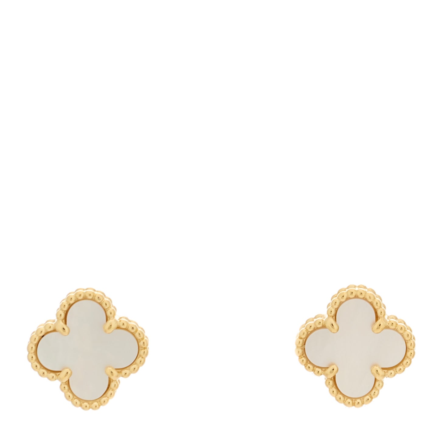 18K Yellow Gold Mother of Pearl Sweet Alhambra Earrings