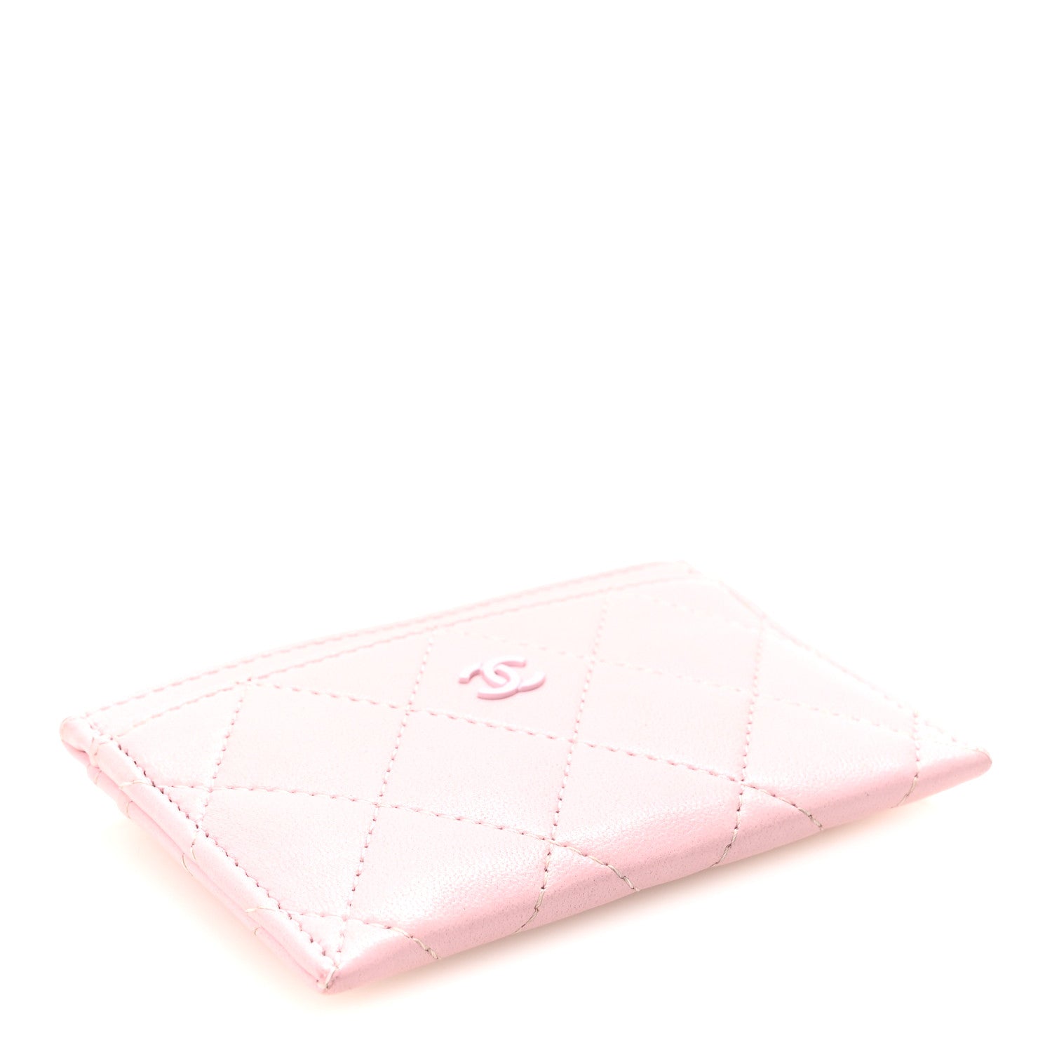 Chanel Calfskin Quilted Card Holder Light Pink 4 of 9