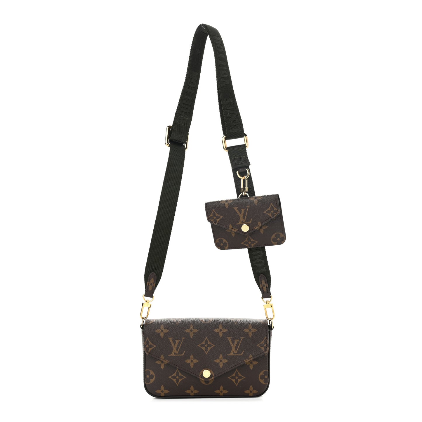 Monogram Felicie Strap & Go Kaki