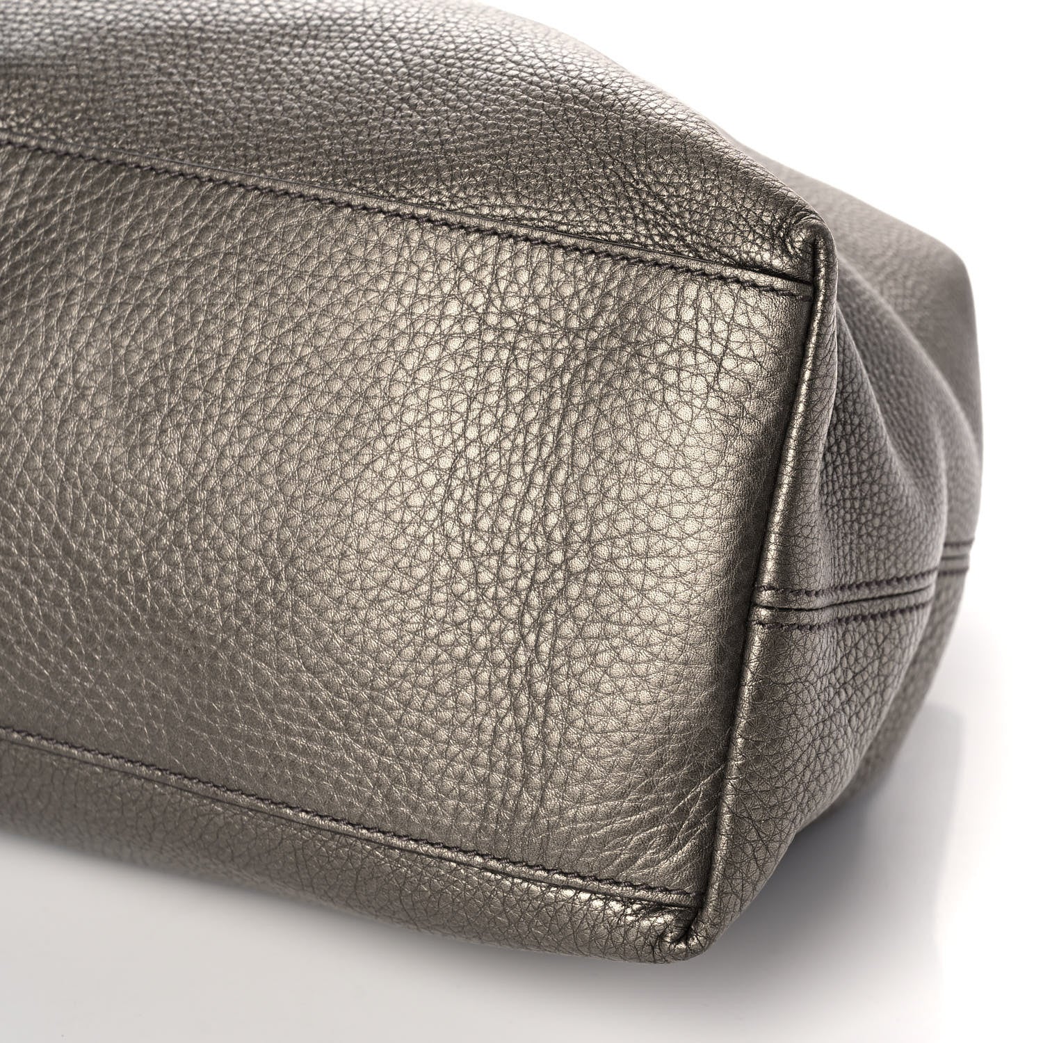 Gucci Metallic Pebbled Calfskin Medium Soho Chain Shoulder Bag Sasso 6 of 11