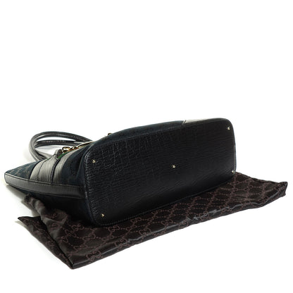 Gucci Monogram Medium Hasler Tote Black 4 of 7