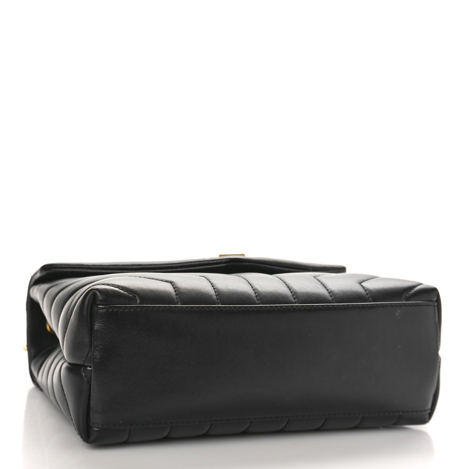 Saint Laurent Calfskin Y Quilted Monogram Small Loulou Chain Satchel Black 4 of 9