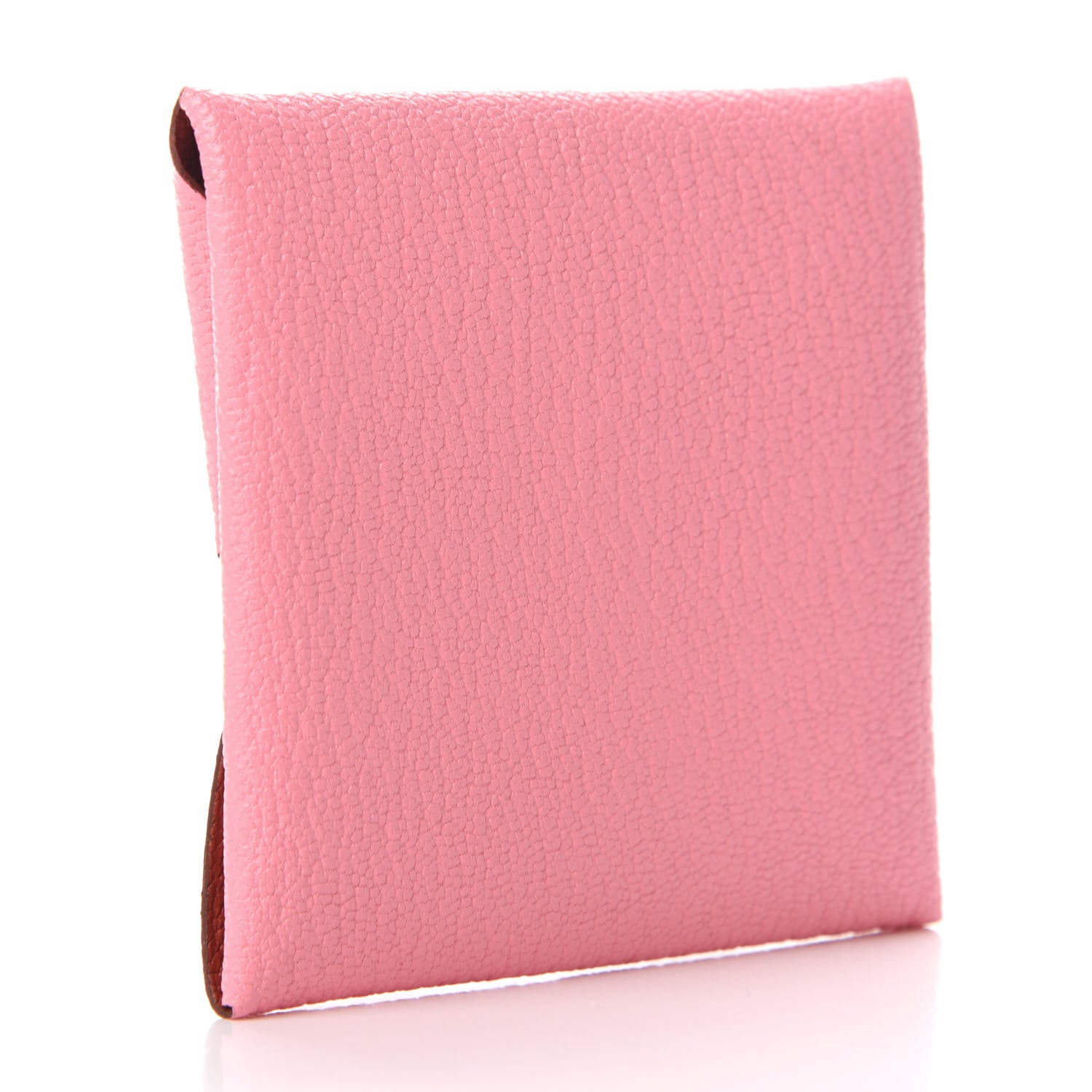 Hermes Chevre Mysore Verso Bastia Coin Purse Rose Confetti Brique 3 of 7