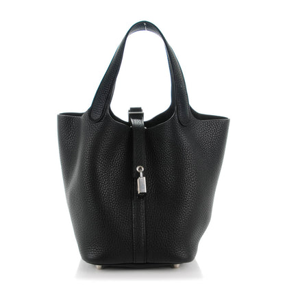 Hermes Taurillon Clemence Picotin Lock 18 PM Black 1 of 7