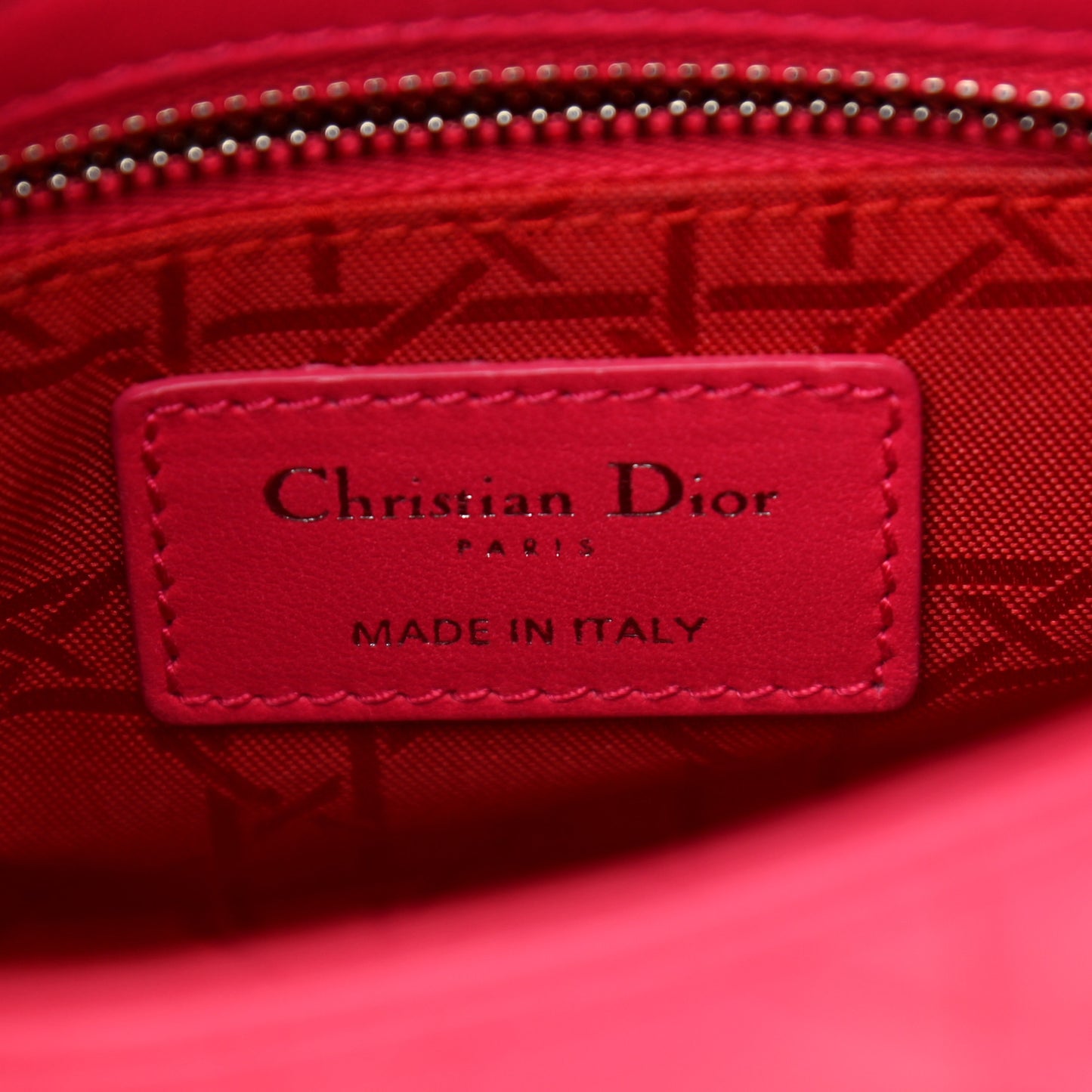 Lambskin Cannage Mini Lady Dior Fuchsia