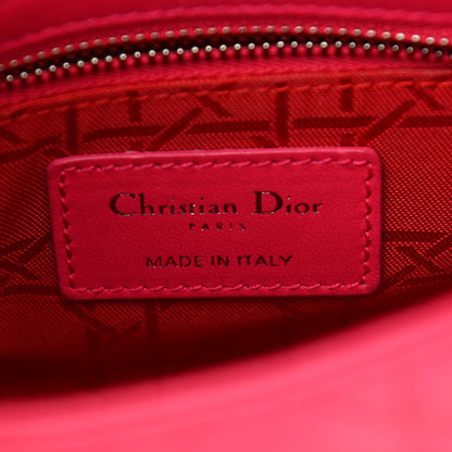 Christian Dior Lambskin Cannage Mini Lady Dior Fuchsia 5 of 12