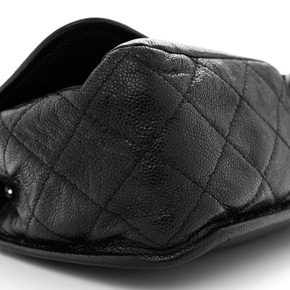 Chanel Grained Calfskin Medium Natural Beauty Flap Black 9 of 10