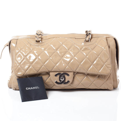 Chanel Patent Day Glo Flap Bag Beige 11 of 11