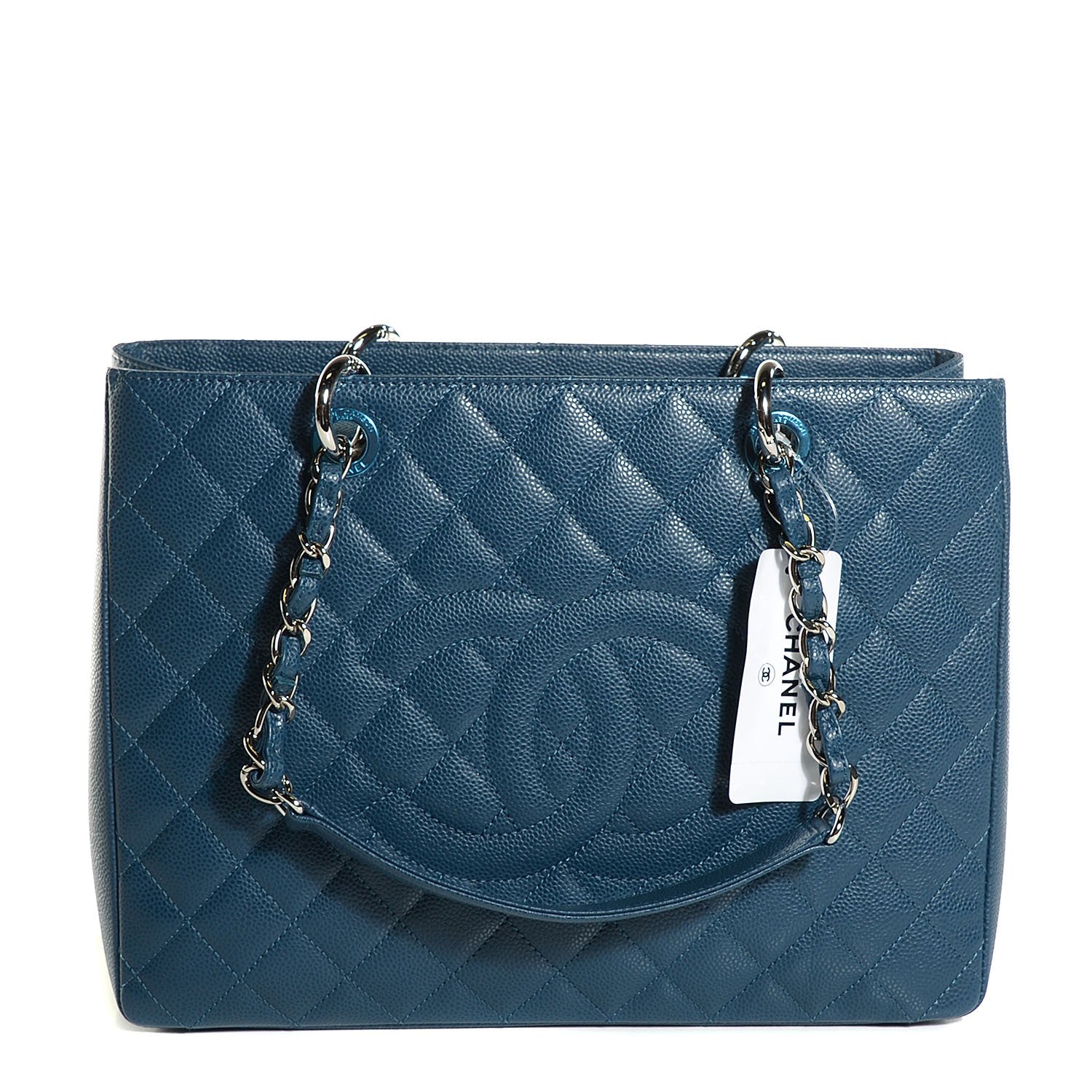 Chanel Caviar Grand Shopping Tote GST Dark Blue 1 of 7