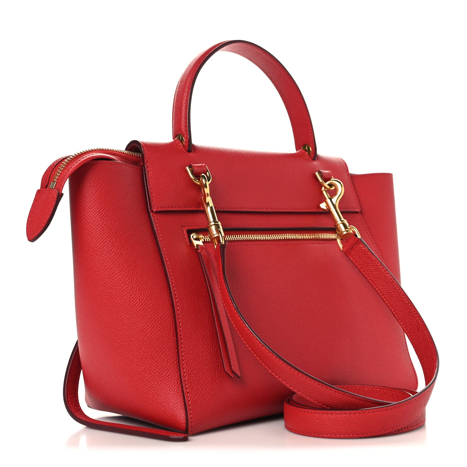 Celine Baby Grained Calfskin Micro Belt Bag Coquelicot 3 of 10