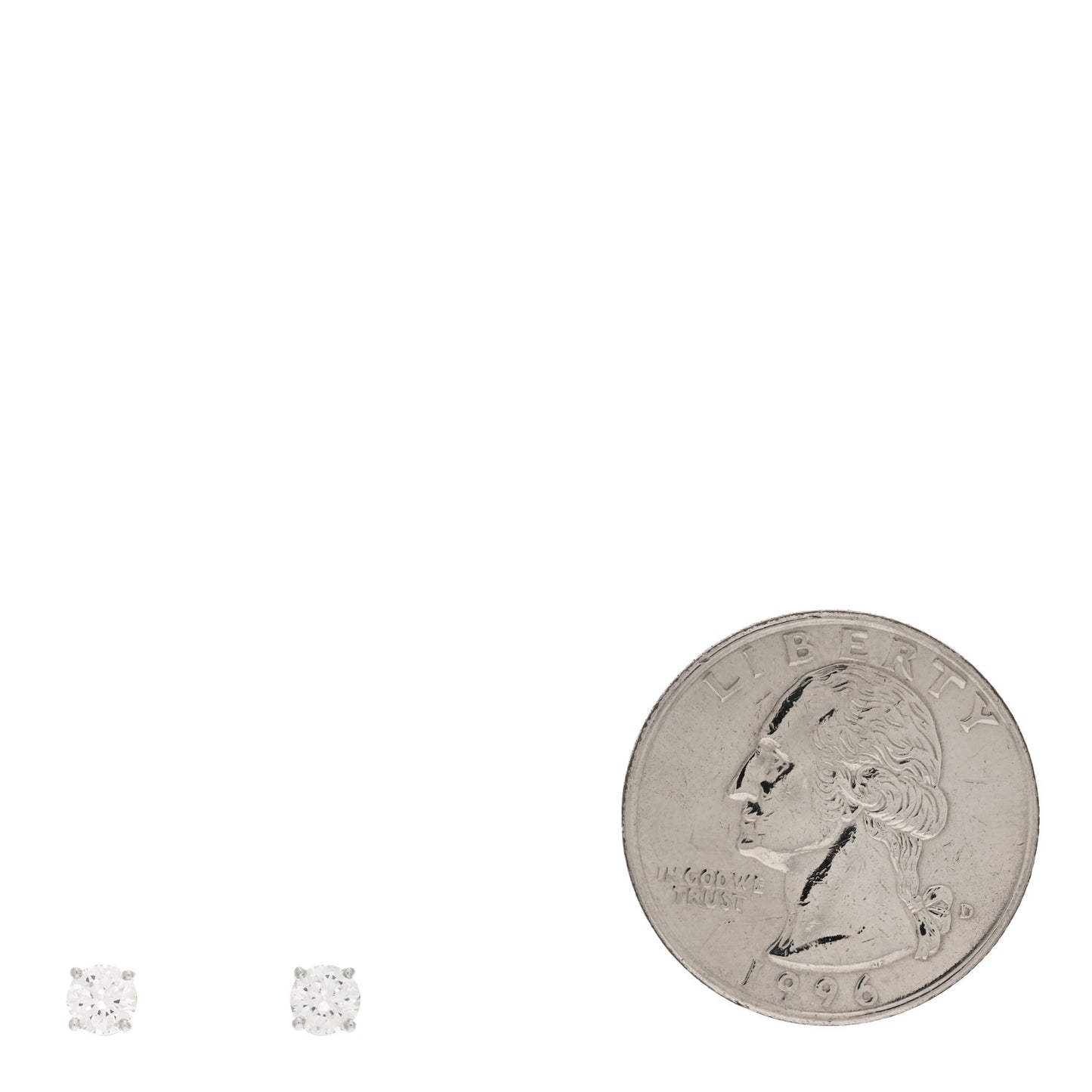 Platinum Diamond .50ctw Solitaire Earrings