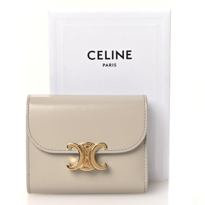 Celine Shiny Calfskin Small Triomphe Wallet Pale Beige 20 of 20
