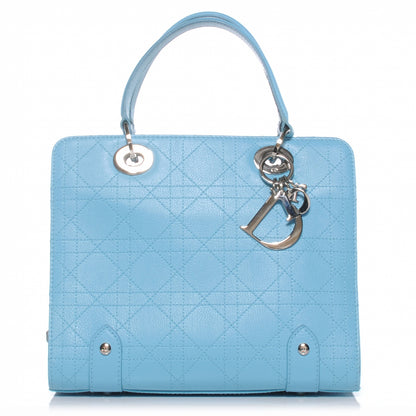 Christian Dior Calfskin Cannage Tote Turquoise 1 of 7