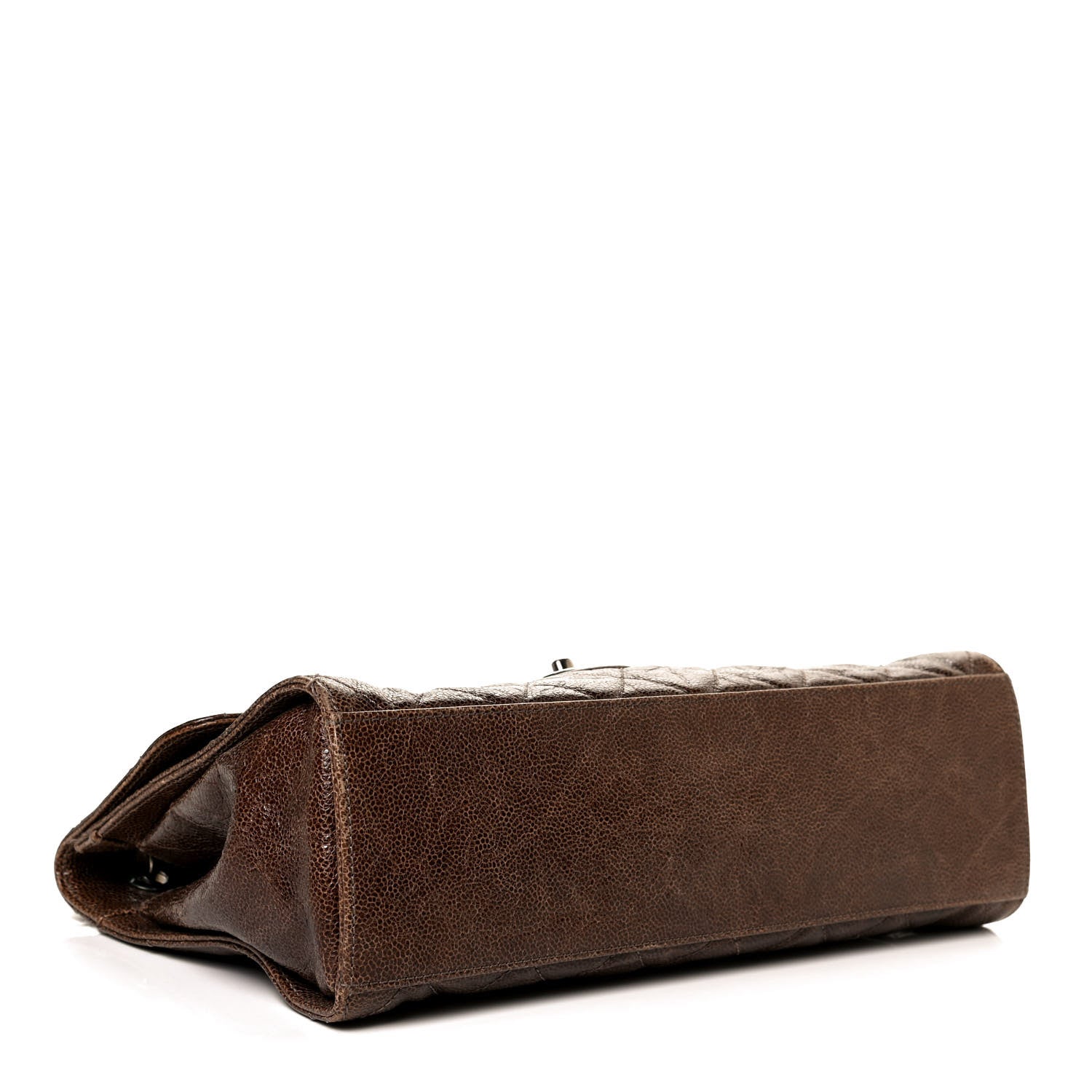 Chanel Crumpled Grained Calfskin Jumbo CC Crave Flap Brown 4 of 14