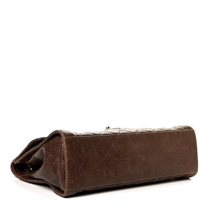 Chanel Crumpled Grained Calfskin Jumbo CC Crave Flap Brown 4 of 14