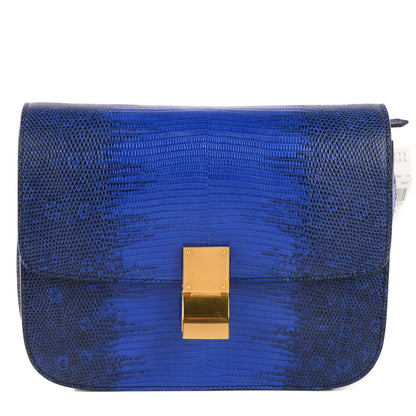 Celine Lizard Medium Classic Box Flap Bag Indigo 1 of 6