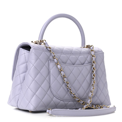 Chanel Caviar Quilted Small Coco Handle Flap Light Purple 3 of 11