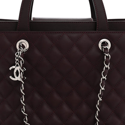 Chanel Calfskin Quilted Large Shopping Tote Burgundy 7 of 10