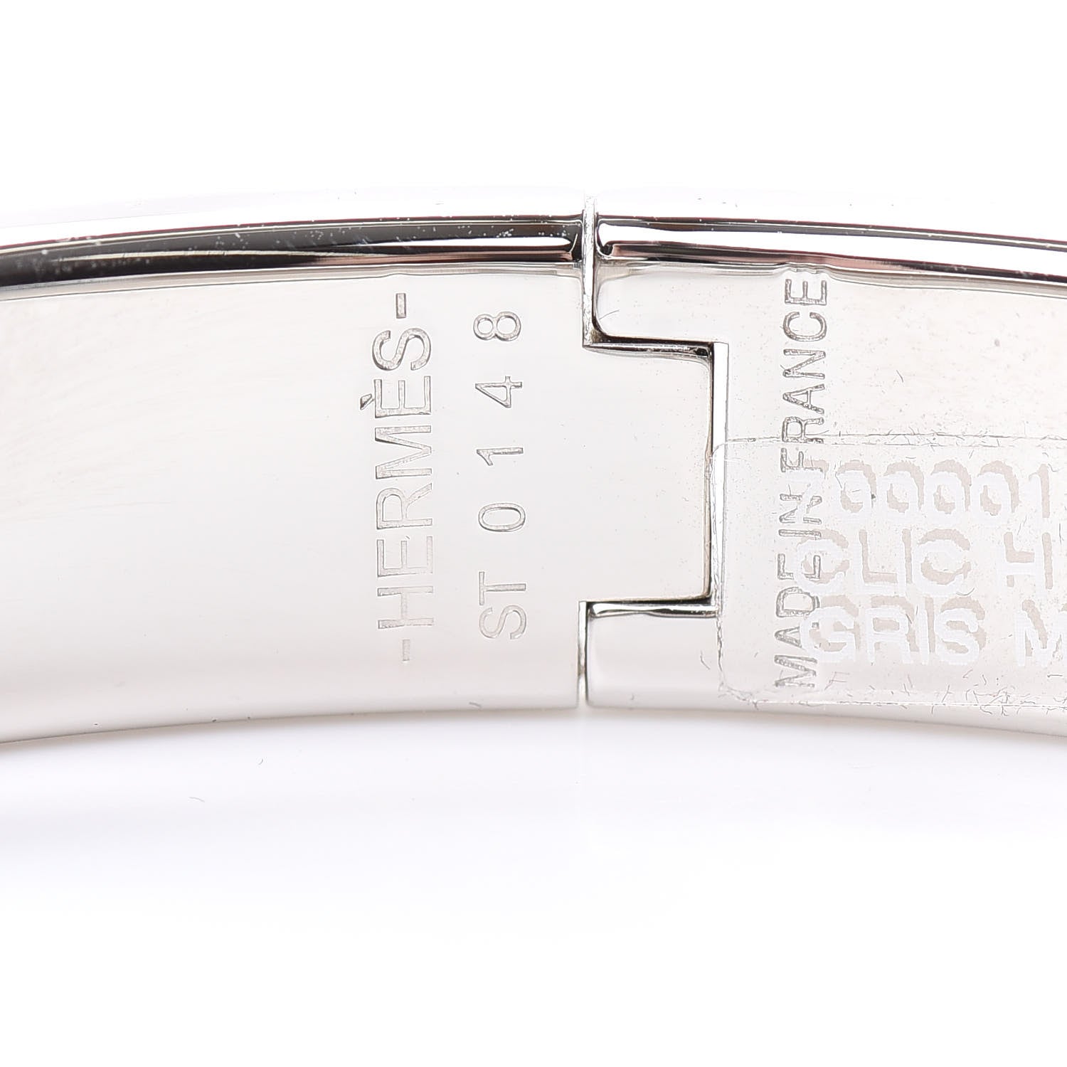 Hermes Enamel Narrow Clic Clac H Bracelet PM Gris Macadam 5 of 6