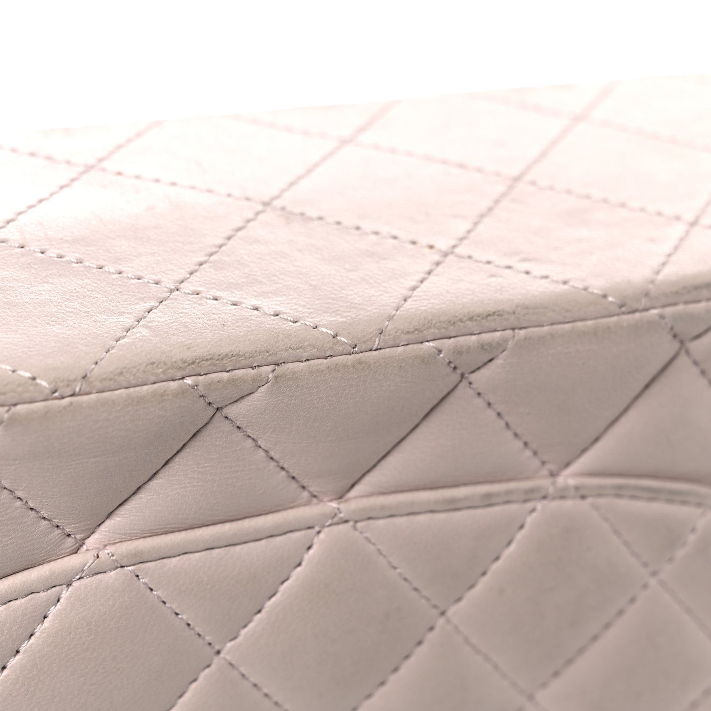 Lambskin Quilted Medium Double Flap Light Pink