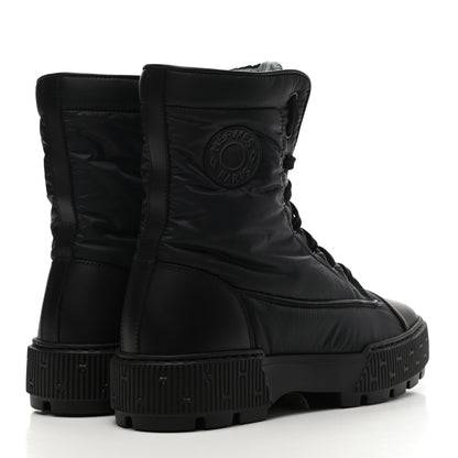 Hermes Calfskin Parachute Fresh Ankle Boots 39 Black 4 of 9